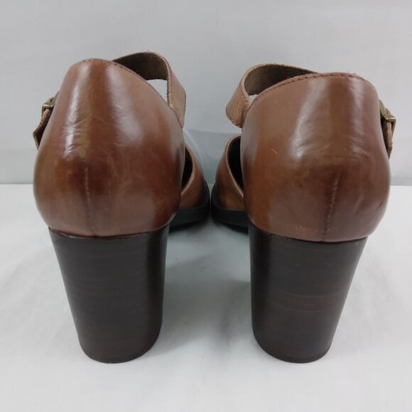 Born Haida Mary Jane Maryjane Pump Brown Leather Heels Size 10 M - Picture 9 of 13